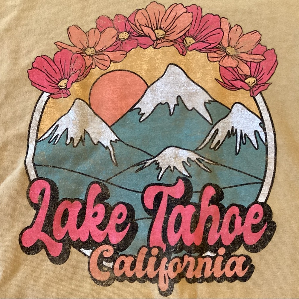 Blue 84 “Lake Tahoe, California” Crop Graphic Tee (NWOT) (Size: Large) - Picture 5 of 7